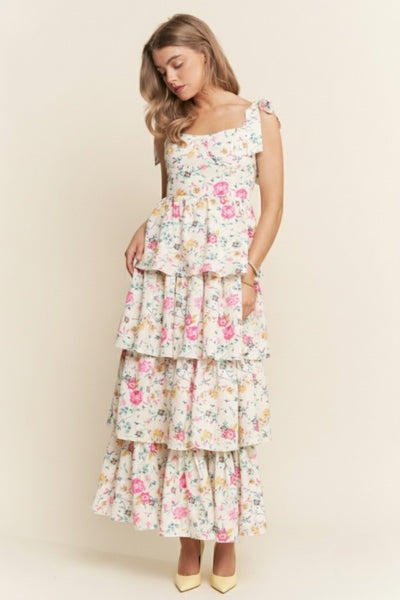 Peony pink spring dress