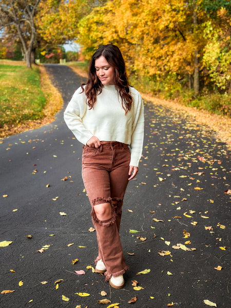 Autumn Pumpkin Risen Jeans