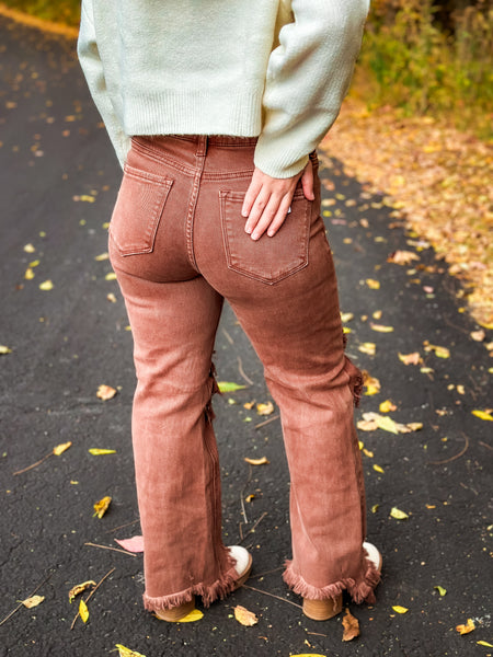 Autumn Pumpkin Risen Jeans