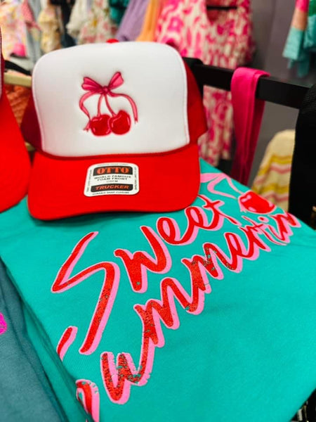 Cherry Trucker Hat