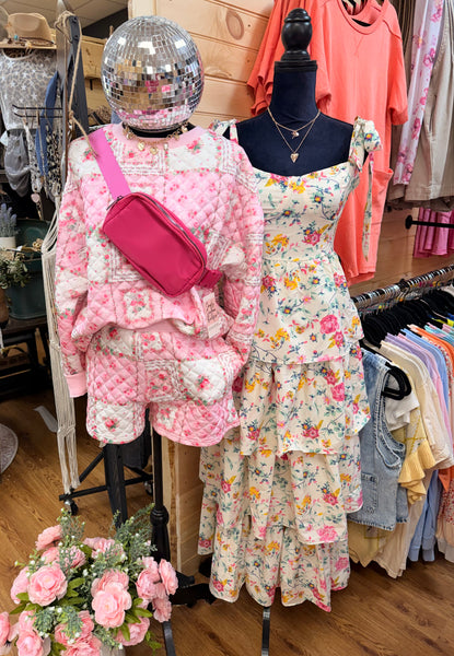 Peony pink spring dress