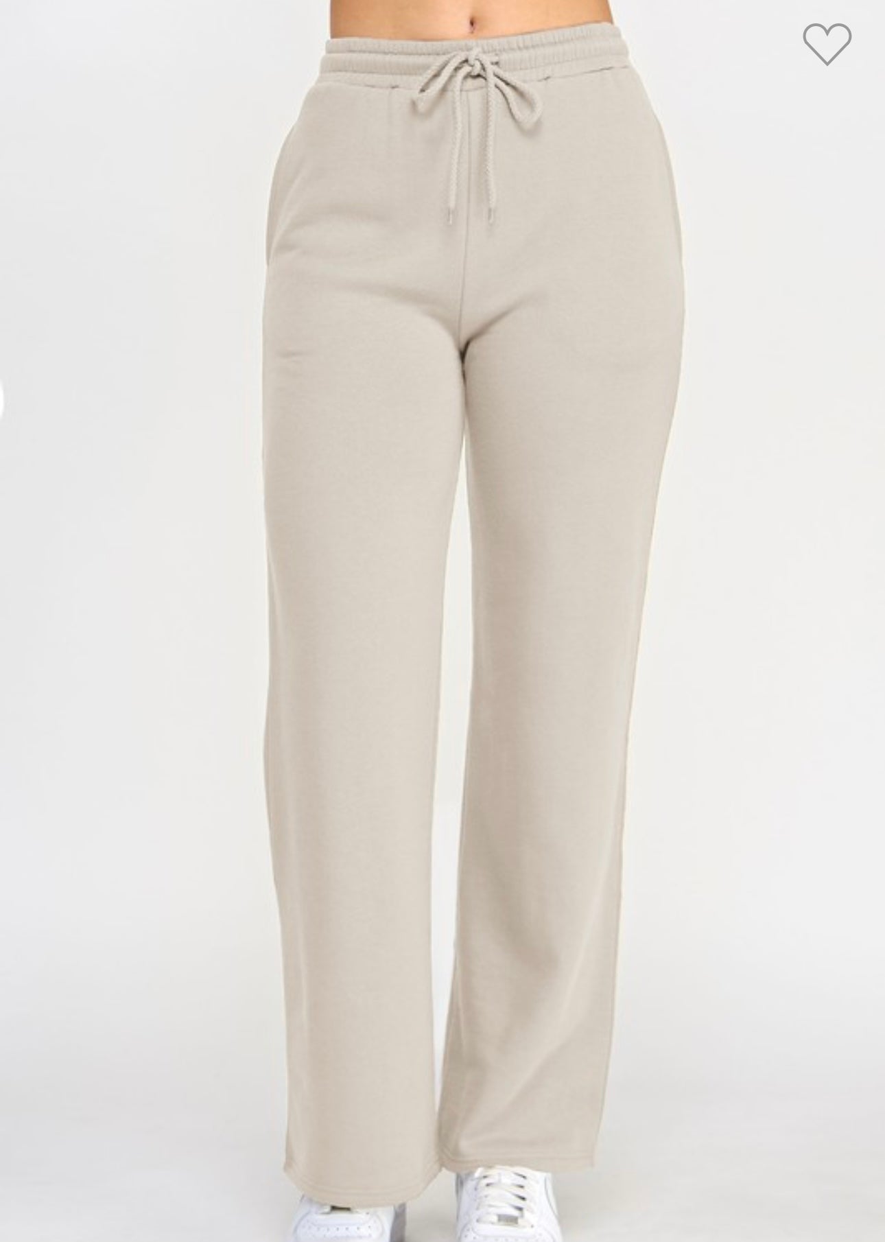 Beige fleece sweatpants