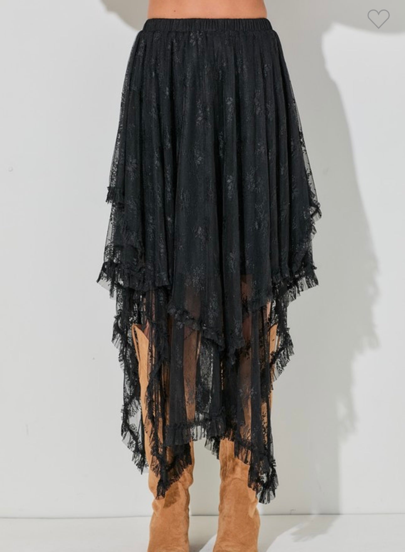 Black Boho Skirt