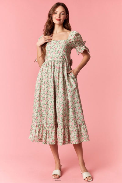 Spring Garden Midi Dress
