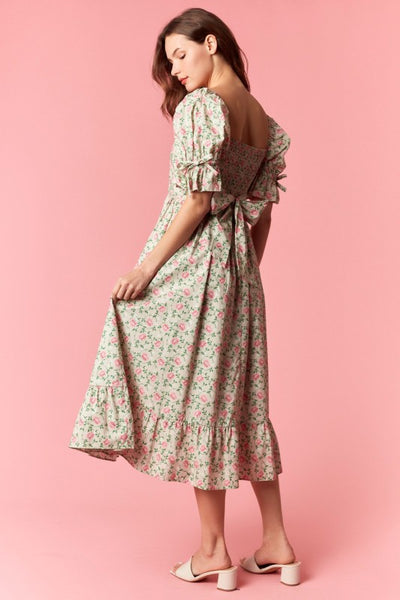 Spring Garden Midi Dress