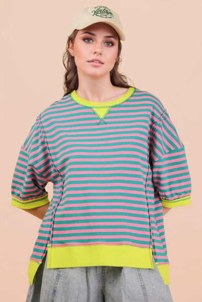 Seafoam Stripe Top