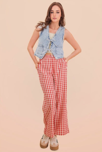 Acid Wash Denim Vest