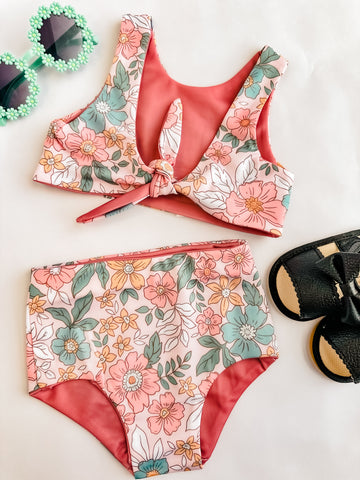 Summer floral 2 piece swimsuit